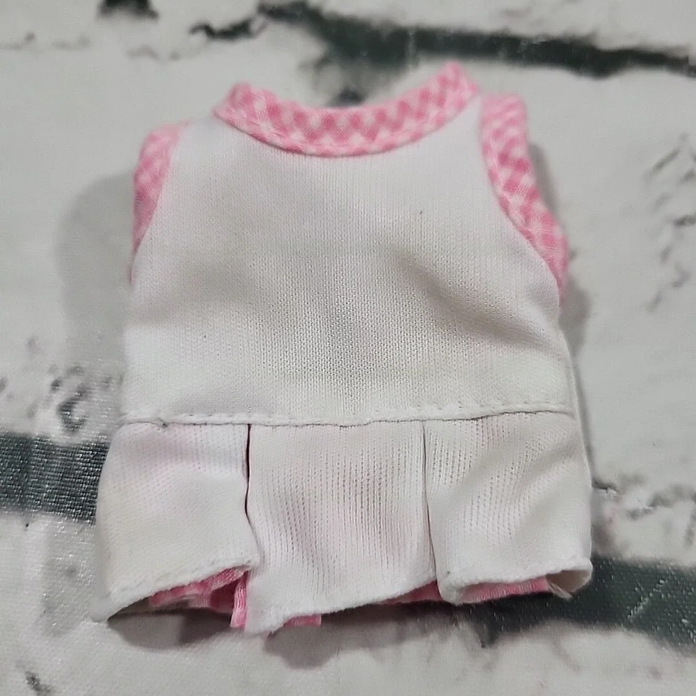 Vintage Barbie Jeans Doll Clothes Lot Pink Gingham‎ Bucket Hat Purse T-Shirt Top